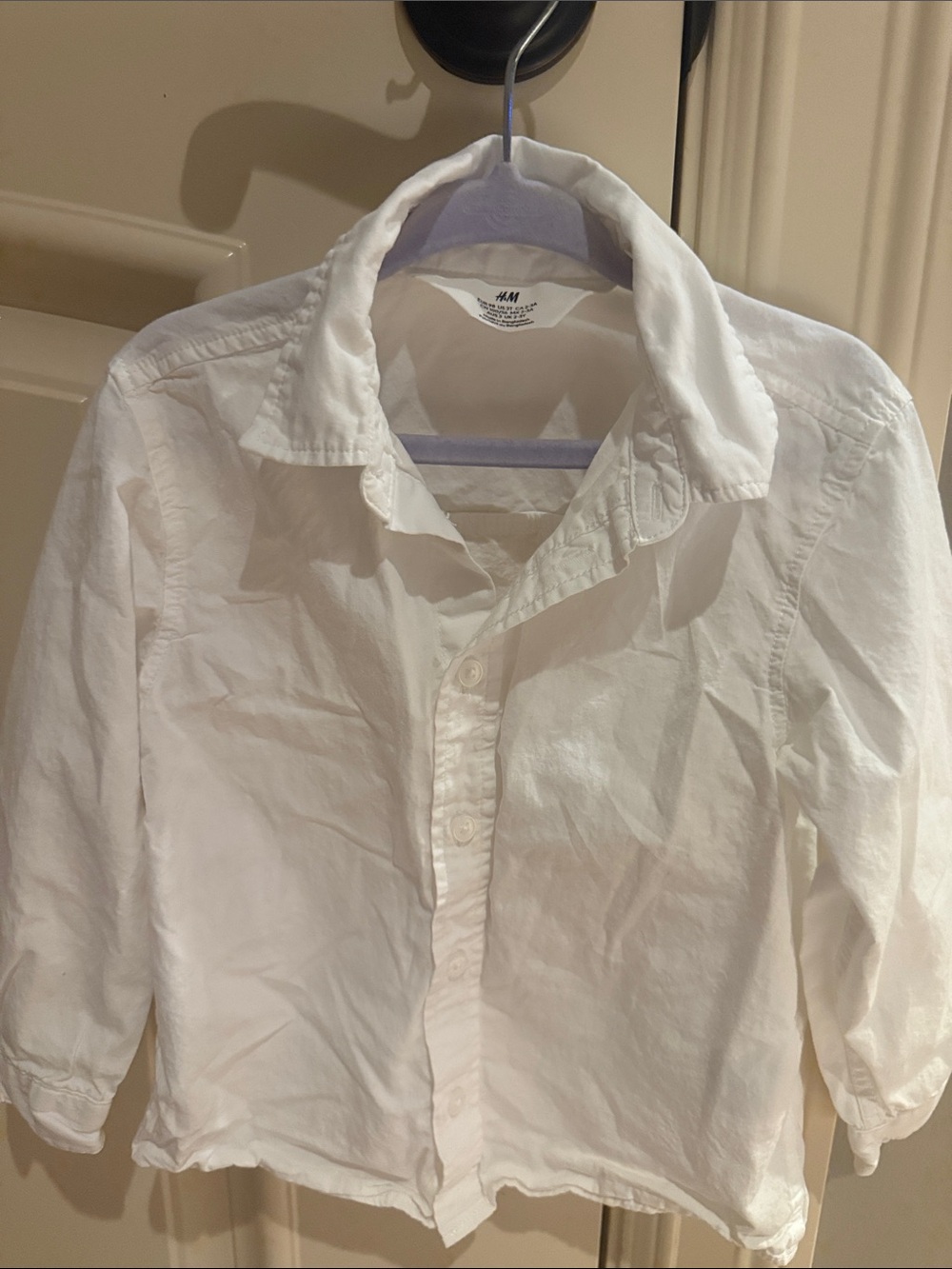 H&M White Lightweight Button-Down Shirt
